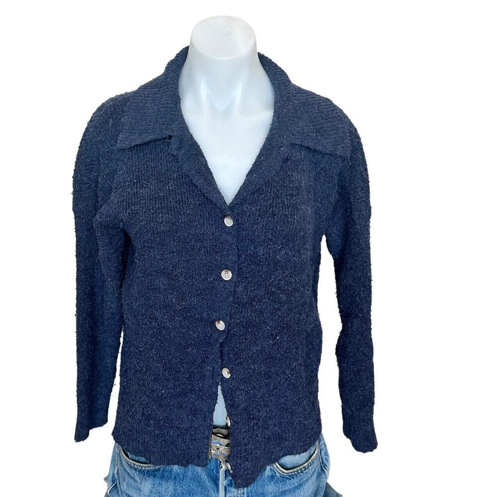 Central Park West Polo Sweater MEDIUM Oversized Cardigan Preppy Boyfriend $182 - Picture 8 of 12